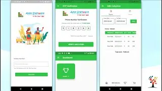 farmer app for the sale of milk product supply to mother dairy and marketplace in flutter app.