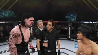 Bruce Lee vs. Undertaker (EA Sports UFC 3) - CPU vs. CPU - Crazy UFC 👊🤪