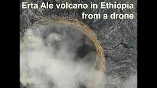 Epic volcanos Erta Ale and Dallol in Ethiopia, from a drone HD