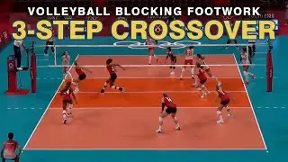 Volleyball Blocking 3-Step Crossover