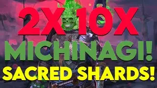 2x 10x Sacred Shards Pulls! Michinagi 10x! Raid Shadow Legends!