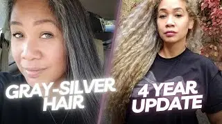Gray Silver Hair Transition - 4-Year Update w/Struggles & Wins | Car Confessions