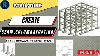 How to create beam,column & footing (Revit Structure) #AECCad #structure