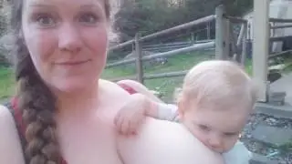 Breastfeeding is a ready-made meal on Demand: Breastfeeding outside on our homestead