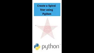 Learn to create a spiral star using Python Turtle🐢 #shorts