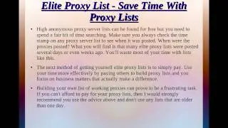 Elite proxy