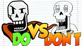 DOs & DON'Ts - Drawing Undertale Papyrus In 1 Minute CHALLENGE!