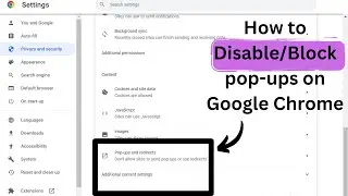 How to disable/block pop-ups on google chrome 2023 (New Update)