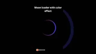 CSS Moon loader with color effect || #animation #css