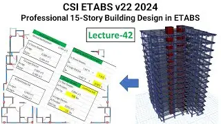 42. CSI ETABS v22 2024: Design Building In Etabs - Design a slab using an Excel sheet - Slab Design