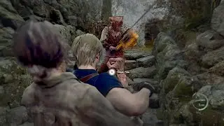 Zombies Hold Leon For Chainsaw Zombie Death Animation Resident Evil 4 Remake