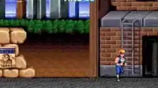 Double Dragon arcade gameplay of the first mission