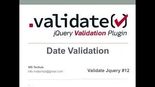 JQUERY DATE VALIDATION