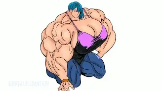 GIANT MONSTER LADY MUSCULAR BODY ANIME - HOW ITS MADE??