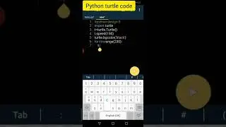 Python turtle code | Beautiful design using python pydroid 3 | code 5
