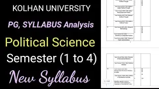 MA POLITICAL SCIENCE SYLLABUS #kolhanuniversityMA_PG_SYLLABUS_POLITICAL_SCIENCE_SEMESTER_1_2_3_4_pyq