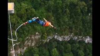 Прыжок с Bungy 207 в Skypark Сочи