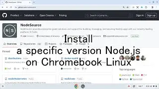 Install a specific version Node.js on Chromebook Linux