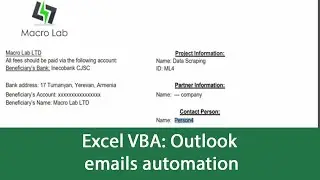 Excel VBA: Outlook emails automation