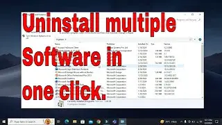 how to uninstall multiple software in one click | windows 10 |11