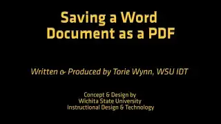 How-to Save a Word Document as a PDF