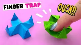 How to make Origami FINGER TRAP / Paper craft / Paper toy / Origami Pop İt