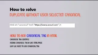 How to add a Canonical Tag in HTML website