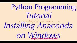 Installing Anaconda on Windows