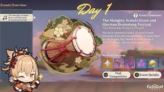 The Almighty Arataki Great and Glorious Drumalong Festival (DAY 1) | Genshin Impact Event