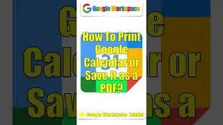 Calendar - How to print Google Calendar or save it as a PDF? | #Shorts