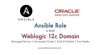 Ansible Role to Install weblogic 12c on Vagrant & CentOS - With Clustering