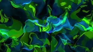 Abstract Green Blue Waves 4K
