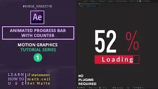 Animated progress bar with counter in AE | No Plugin Required