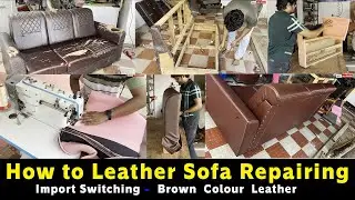 How To Leather Sofa Repairing// How To Turn Old Sofa Leather Sofa// How To Make Leather Sofa  Repair