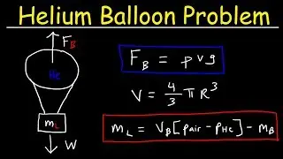 How To Calculate The Buoyant Force & Load Mass of a Helium Balloon - Physics