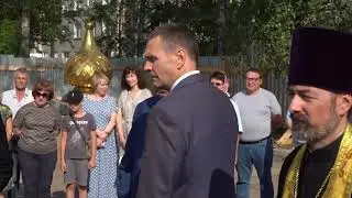 (20.08.2024) Дмитрий Демешин заложил камень в основание храма