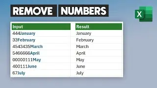 How to remove numbers before text in Excel