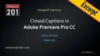 Closed Caption Overview in Adobe Premiere Pro CC