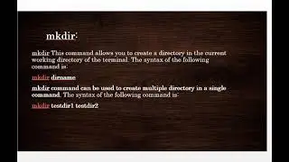 mkdir command for Linux terminal