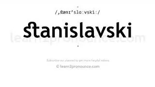 How to pronounce Stanislavski | English pronunciation