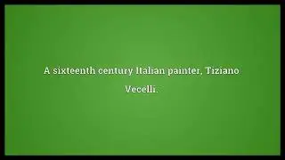 Titian Meaning
