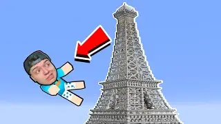 CAI DA TORRE GIGANTE NO DROPPER NO MINECRAFT!!