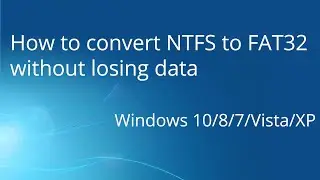 How to convert ntfs partition to fat32 without losing data