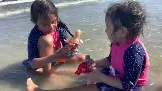 Playing at the beach😀