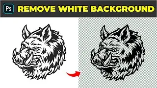 Easy way to remove the white background on your drawing and make it transparent - Photoshop Tutorial