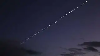 Starlink Satellites train seen in the sky  Elon Musk SpaceX 2024