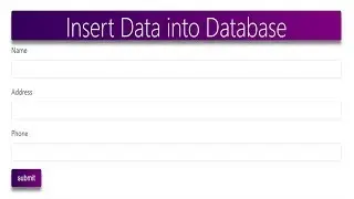 how to insert form data into database in PHP & mysql