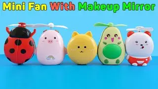 Mini Fan With Makeup Mirror Led Light, Portable And USB Charging | Unboxing And Review