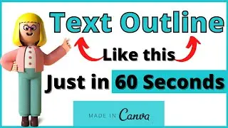 Outline Text in Canva || Text Stroke in Canva - Canva Tips in Hindi