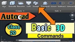 basic 3d command in autocad | autocad 3d command